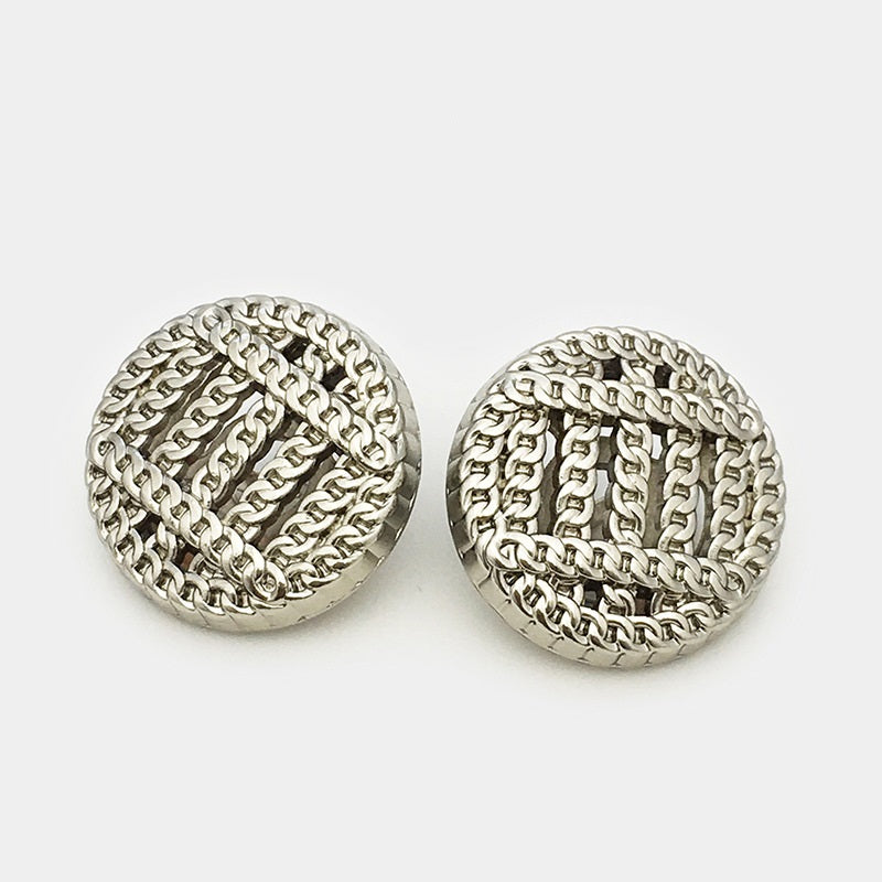 17.5/20/22.5mm Vintage Arany Ezüst Fém Láncélú Üreges Gombok 20db