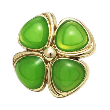 17.5/20/22.5mm Four-Leaf Clover Cat's-Eye Stone Metal Buttons 12pcs - Lots of Buttons