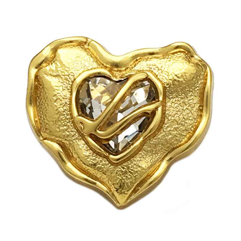 17.5/22.5mm Gold Silver Heart-Shaped Diamond Buttons for Women's Coats 10pcs - Lots of Buttons