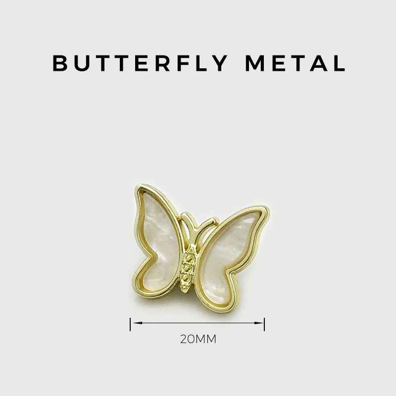 20mm Vintage 3D Butterfly Metal Buttons for Women's Outerwear 12pcs - Lots of Buttons