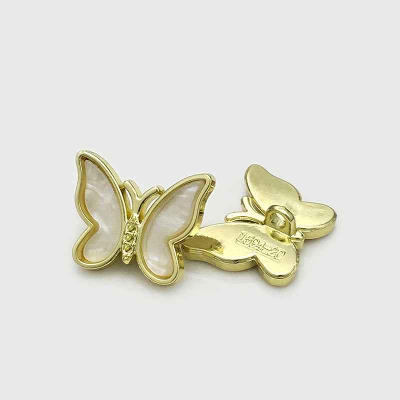 20mm Vintage 3D Butterfly Metal Buttons for Women's Outerwear 12pcs - Lots of Buttons