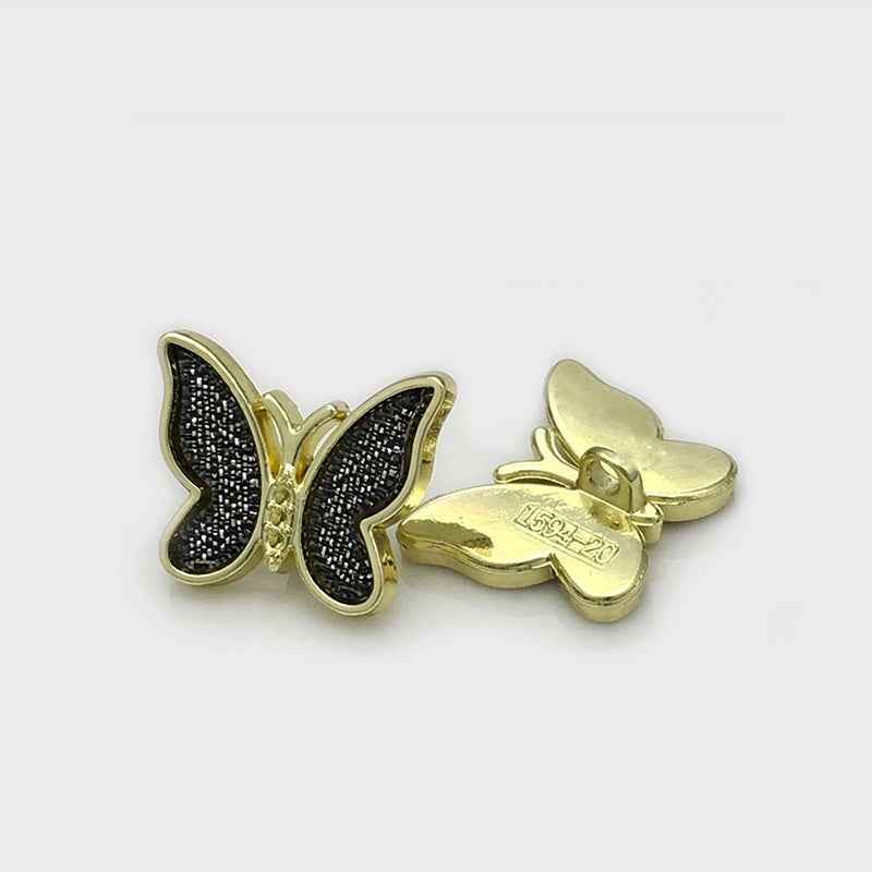 20mm Vintage 3D Butterfly Metal Buttons for Women's Outerwear 12pcs - Lots of Buttons