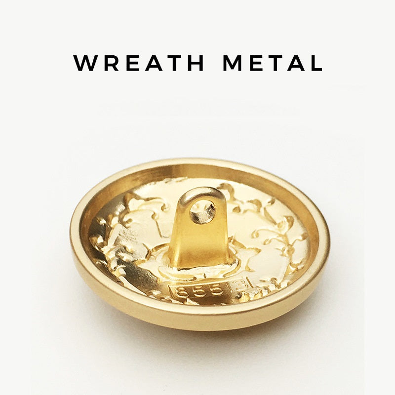 25mm Antik Guld/Svart/Bronze Krans Cirkulära Metallknappar 20st