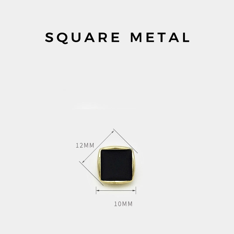 10mm Négyzet Minimalista Arany Fém Cuff Varró Gombok 30db