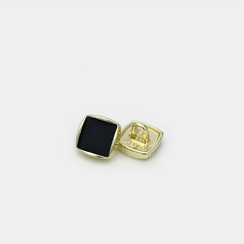 10mm Négyzet Minimalista Arany Fém Cuff Varró Gombok 30db
