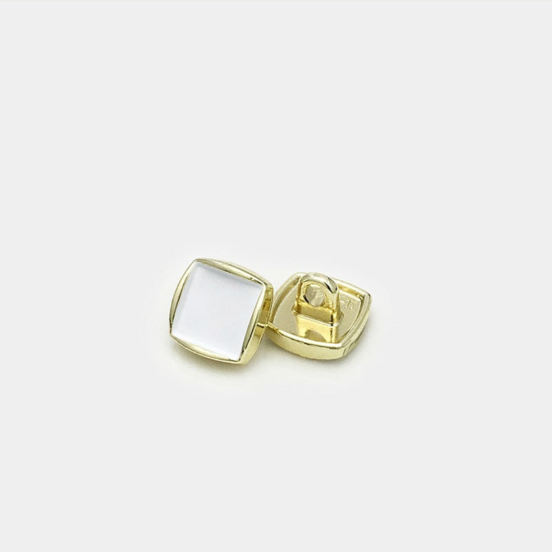 10mm Négyzet Minimalista Arany Fém Cuff Varró Gombok 30db