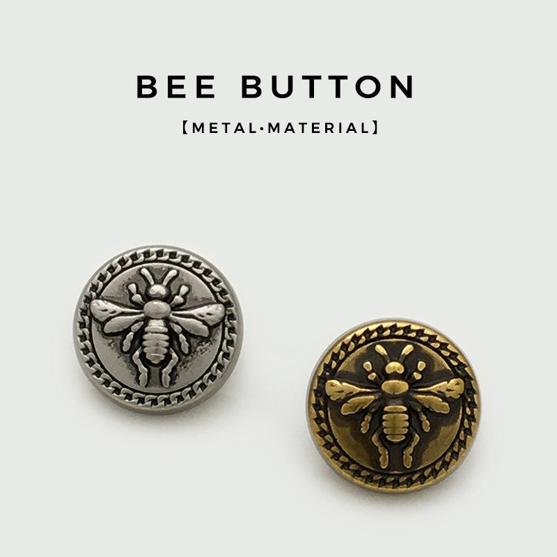 15/20mm Antik Gold Silber Bienen Runde Metallknöpfe 20 Stück