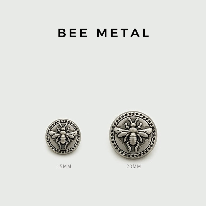 15/20mm Antik Gold Silber Bienen Runde Metallknöpfe 20 Stück