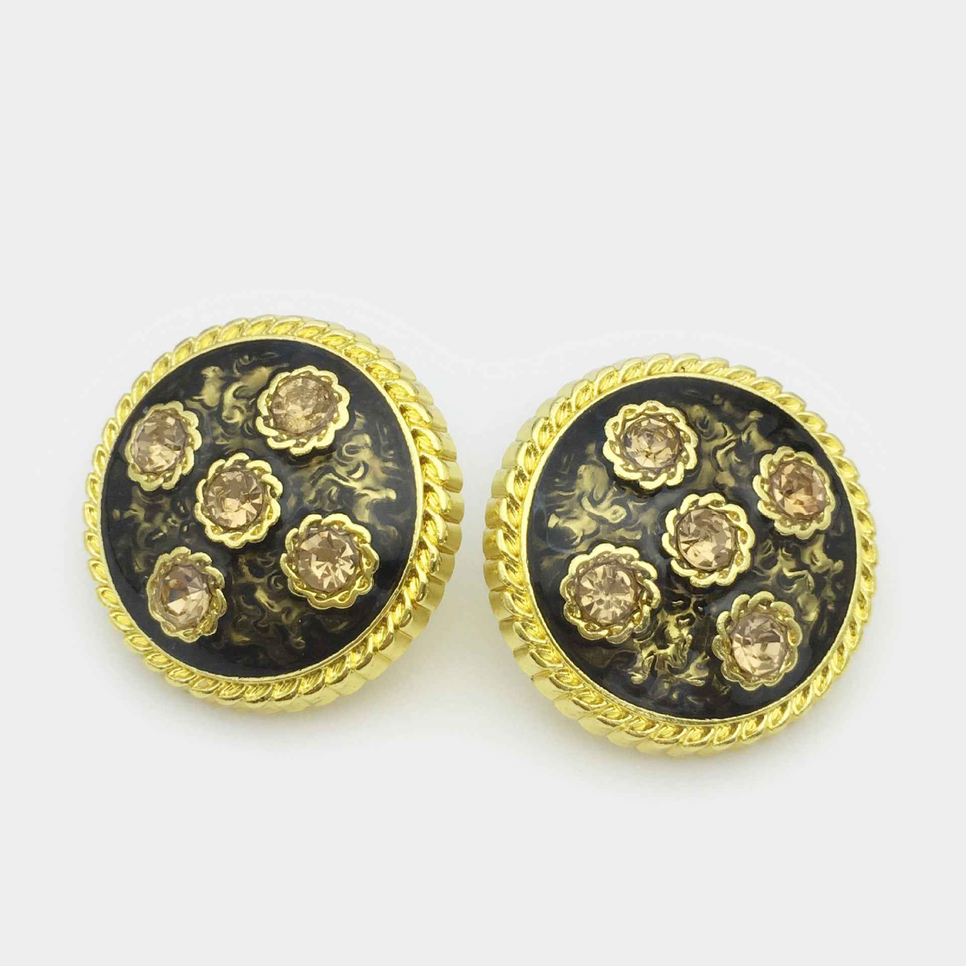 17.5/20/22.5mm Retro Floral Diamond Metal Buttons for Women's Coats 20pcs - Lots of Buttons