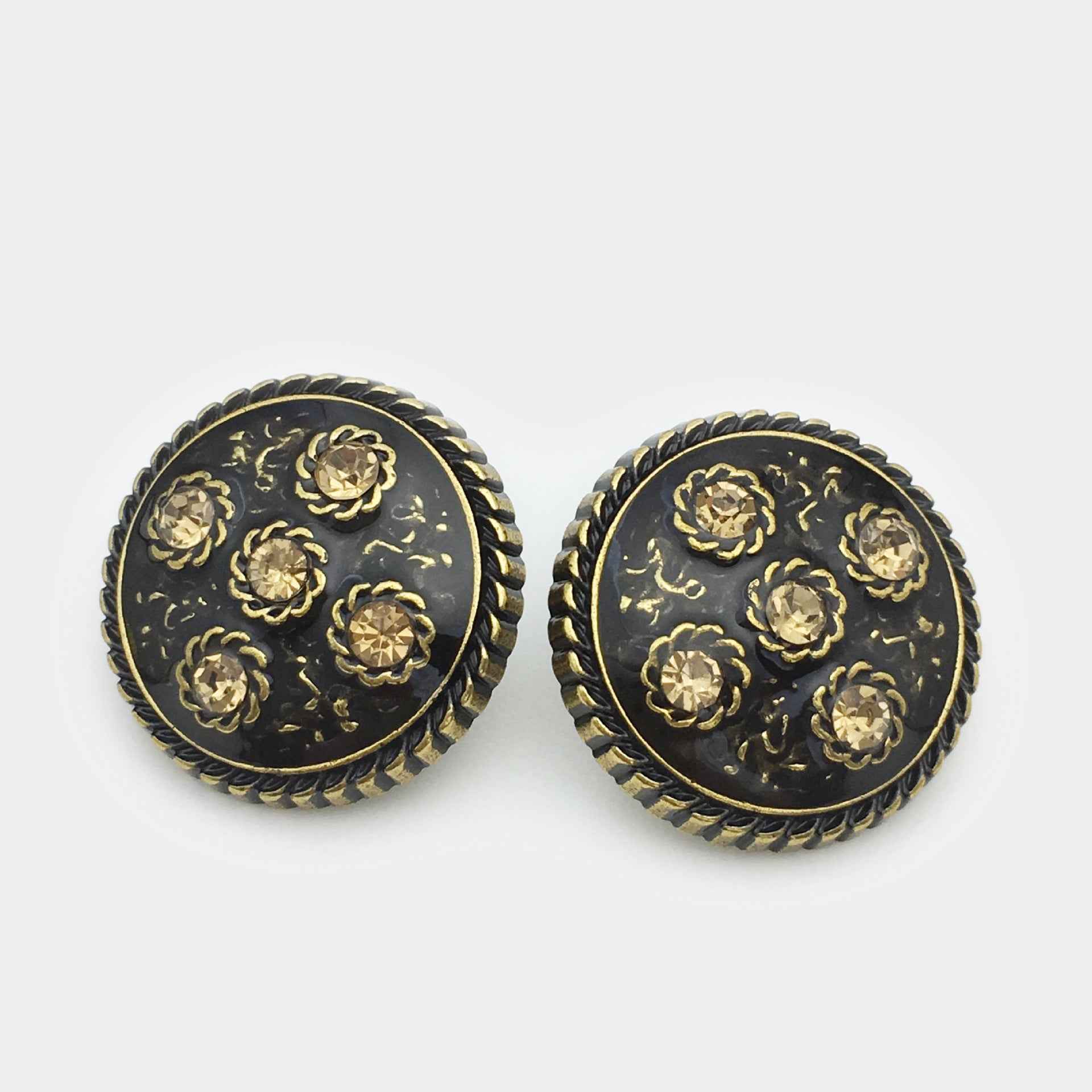 17.5/20/22.5mm Retro Floral Diamond Metal Buttons for Women's Coats 20pcs - Lots of Buttons