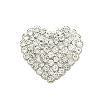 17.5/22.5/30mm Silver Heart Shaped Diamond Metal Buttons 12PCS