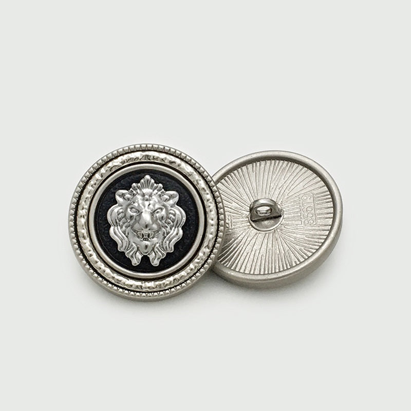 16/19/24mm Brittisk Stil Rund Metall Lejonhuvud Knappar 10ST
