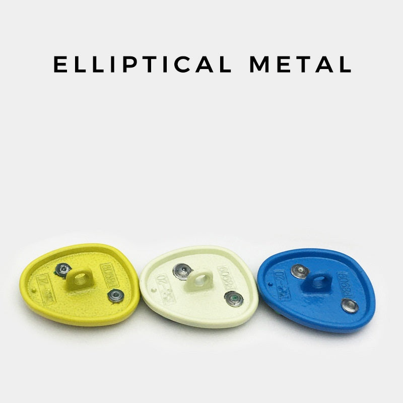 Botões Metálicos Ovais Tulipa de 20mm para Cardigans de Malha - Pacote de 25 (5 Cores)
