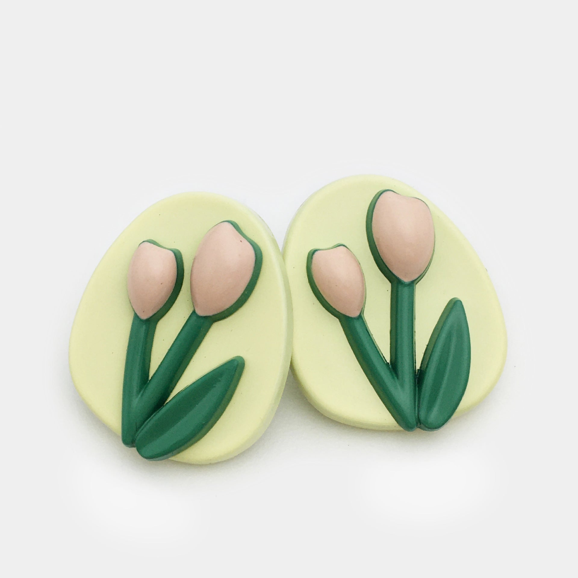 Botões Metálicos Ovais Tulipa de 20mm para Cardigans de Malha - Pacote de 25 (5 Cores)