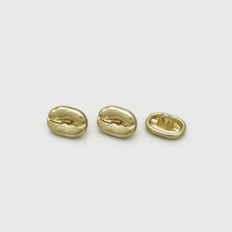 12mm Ovális Homorú Antik Arany Fém Ing Gombok 30db