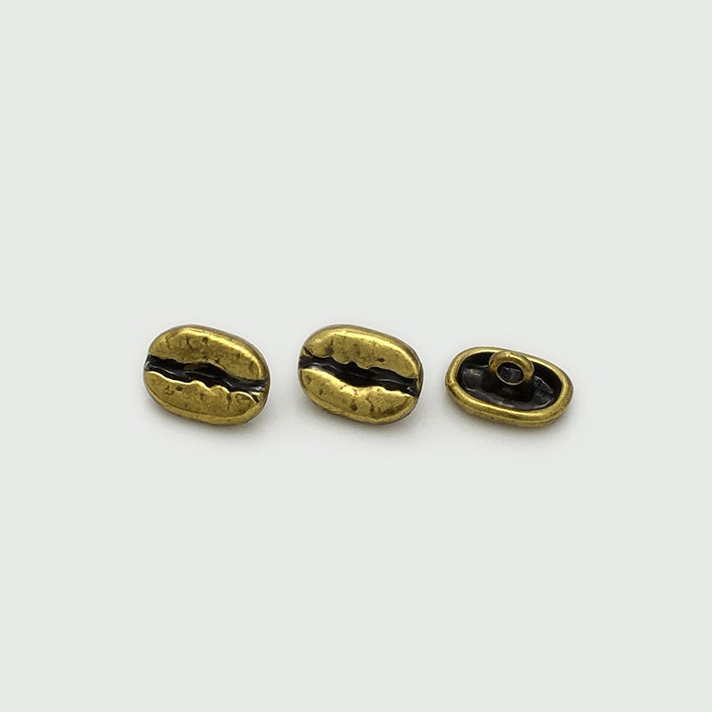 12mm Ovális Homorú Antik Arany Fém Ing Gombok 30db
