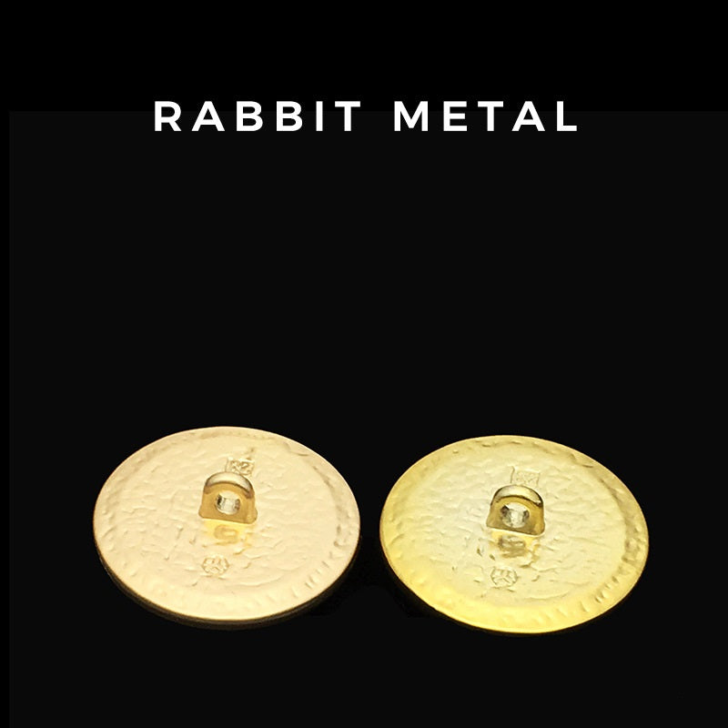 17,5/22,5mm Kaninchen Cartoon Metallknöpfe mit Steg 12 Stück