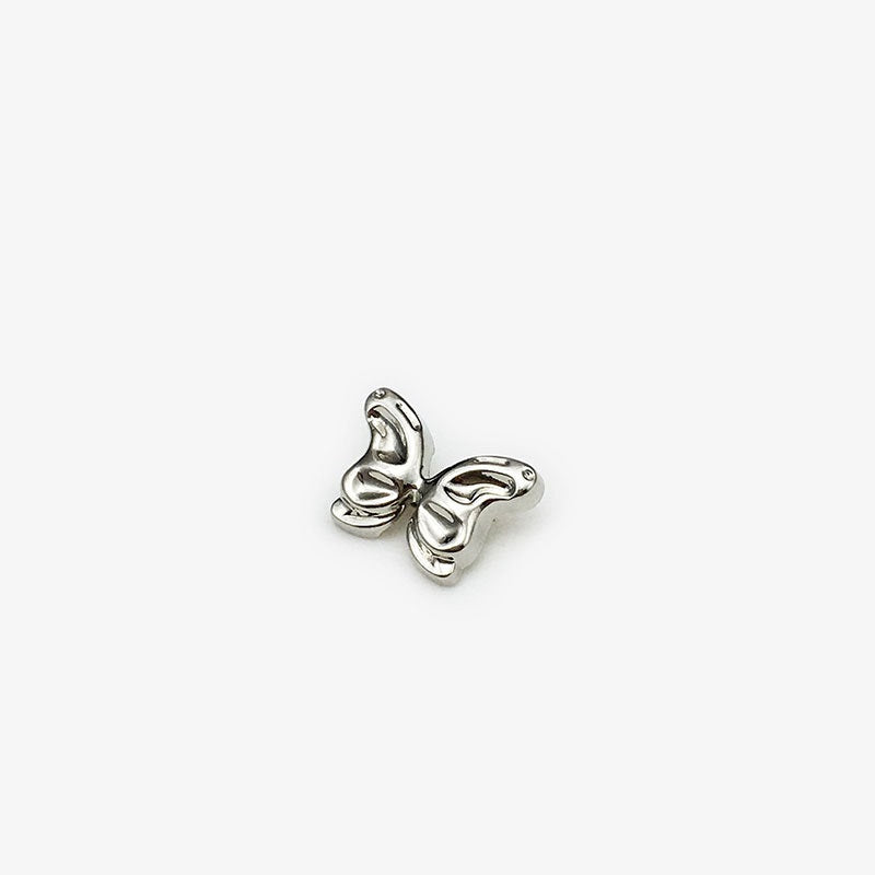 11/15/21mm Gold & Silver Butterfly Metal Shirt Buttons 30pcs