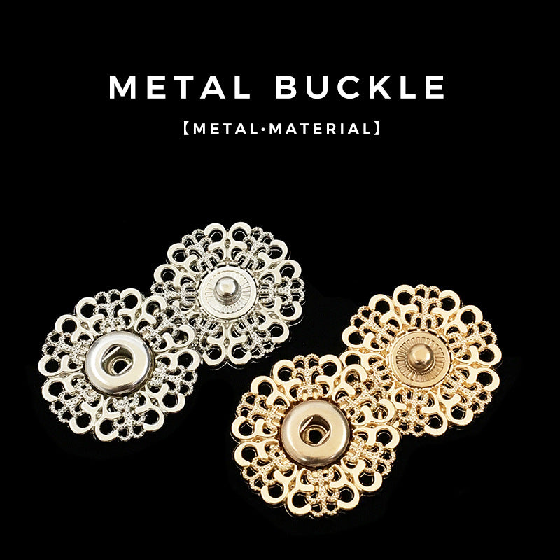 15-30mm Gold- und Silber-Hohlblumen-Metall-Druckknöpfe
