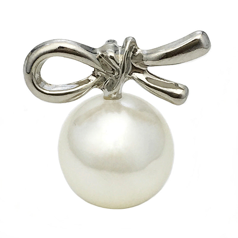 Boutons en métal perle nœud de bow français or et argent 23mm 12PCS