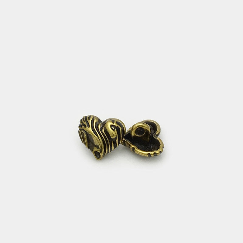 11mm Antique Gold Heart Metal Buttons 30PCS