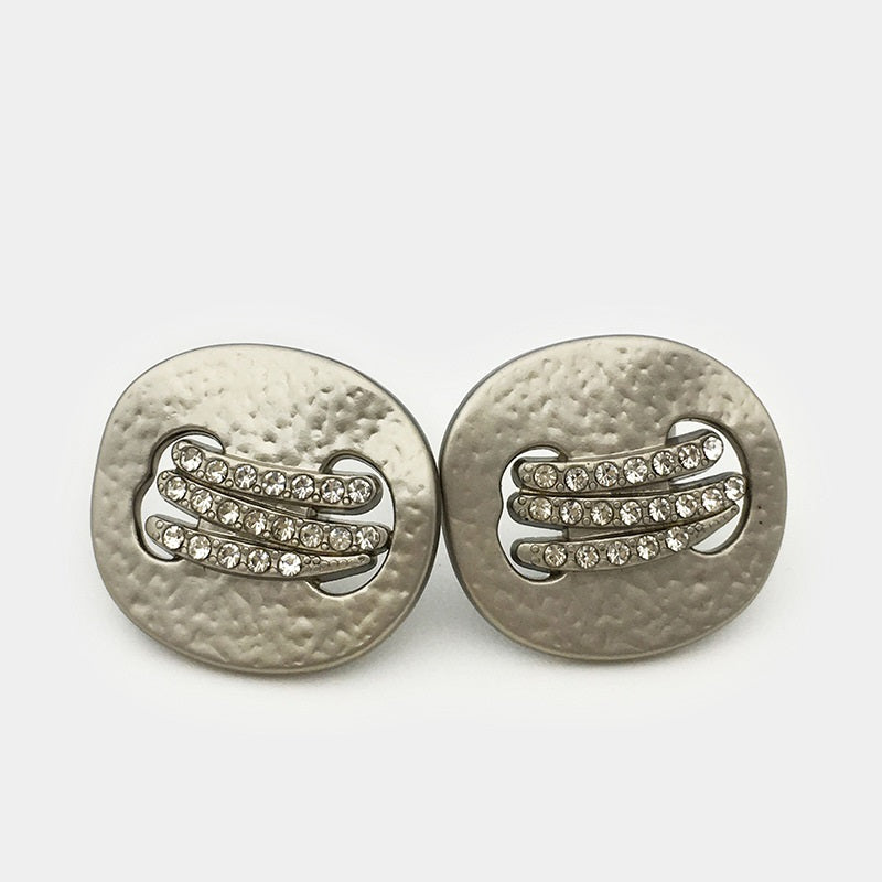 17.5/22.5/25mm Irregular Metal Buttons with Diamond 12pcs
