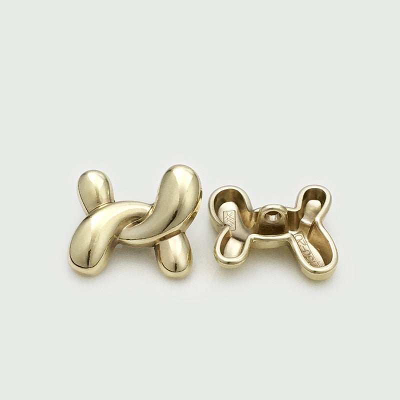 15/17,5/20/22,5mm Gold Unregelmäßige X-förmige Metallknöpfe 20 Stück