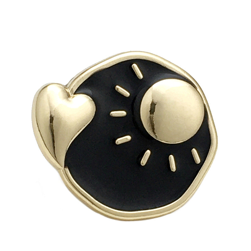17.5/22.5mm Irregular Metal Sun Moon Heart Buttons 30 Pack(6 Styles)