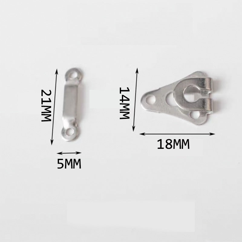 Metal Trouser Hooks Fasteners for Suit Pants 20 Pack(2 Colors)