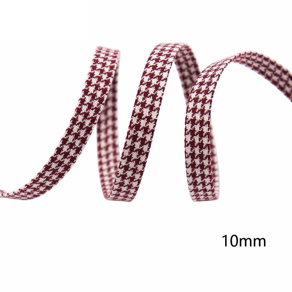 10/25/38MM Pamut Houndstooth Fátyol Szalagok 8 Szín 40M Csomag