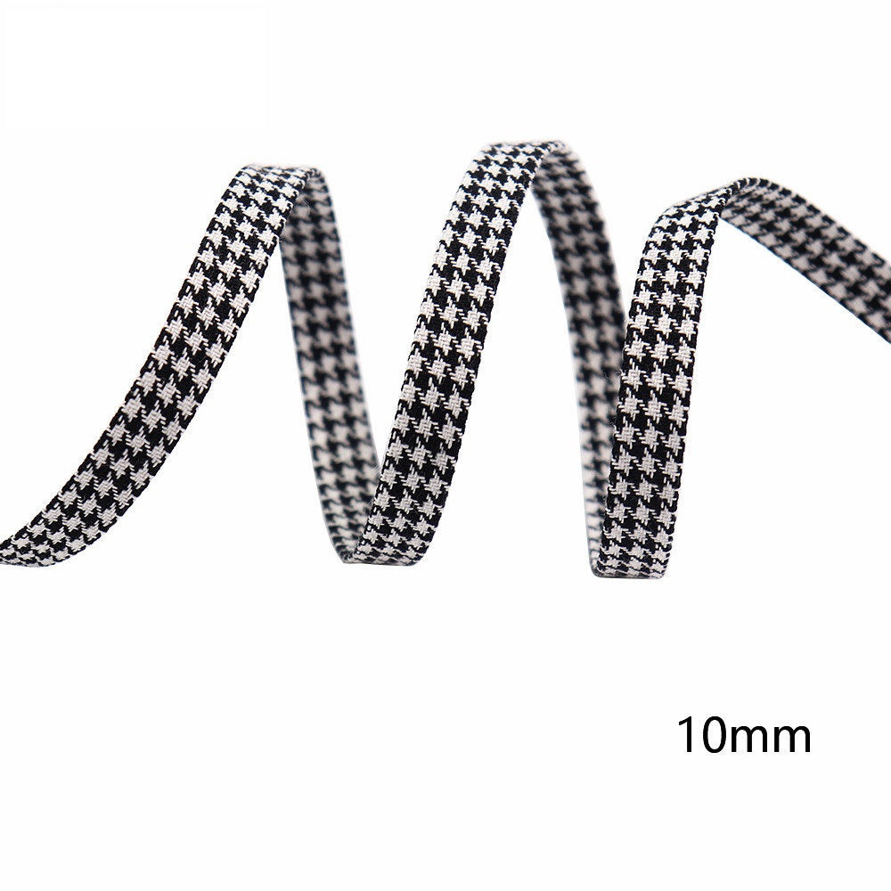 10/25/38MM Pamut Houndstooth Fátyol Szalagok 8 Szín 40M Csomag