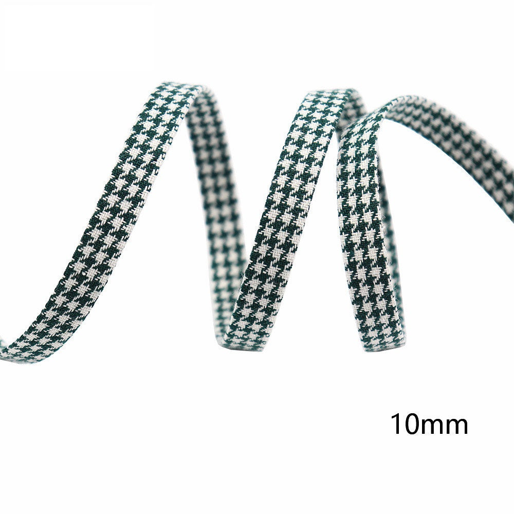 10/25/38MM Pamut Houndstooth Fátyol Szalagok 8 Szín 40M Csomag