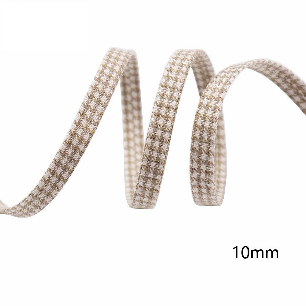 10/25/38MM Pamut Houndstooth Fátyol Szalagok 8 Szín 40M Csomag