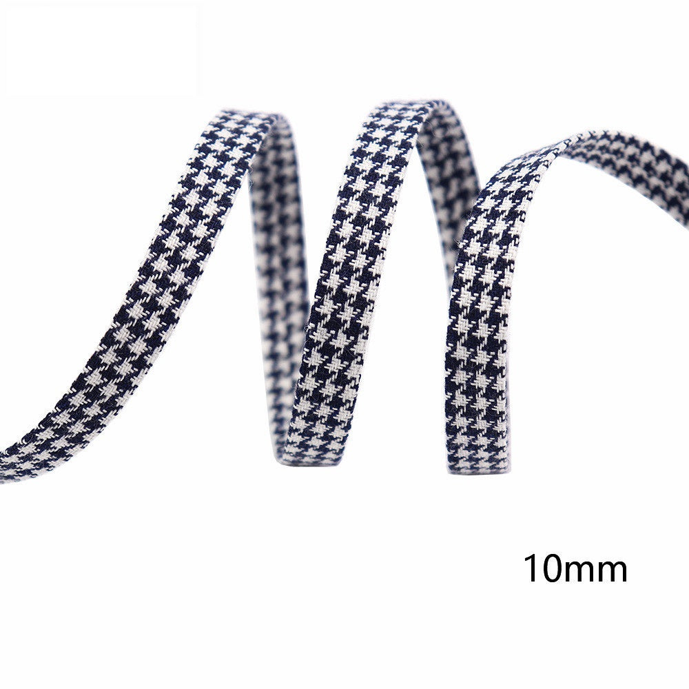10/25/38MM Pamut Houndstooth Fátyol Szalagok 8 Szín 40M Csomag