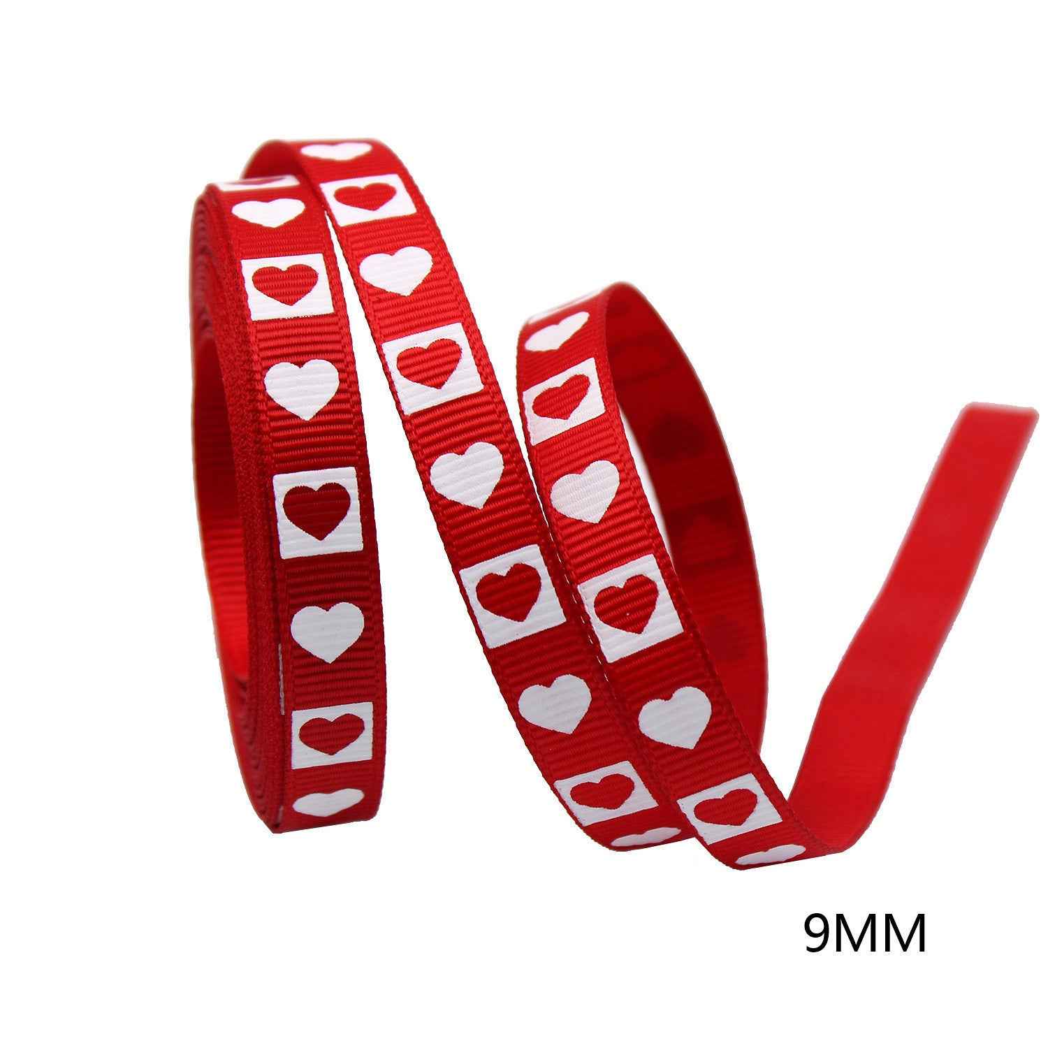 9mm 7 Color Valentine's Day Gift Ribbon for Crafting and Packaging - Lots of Buttons