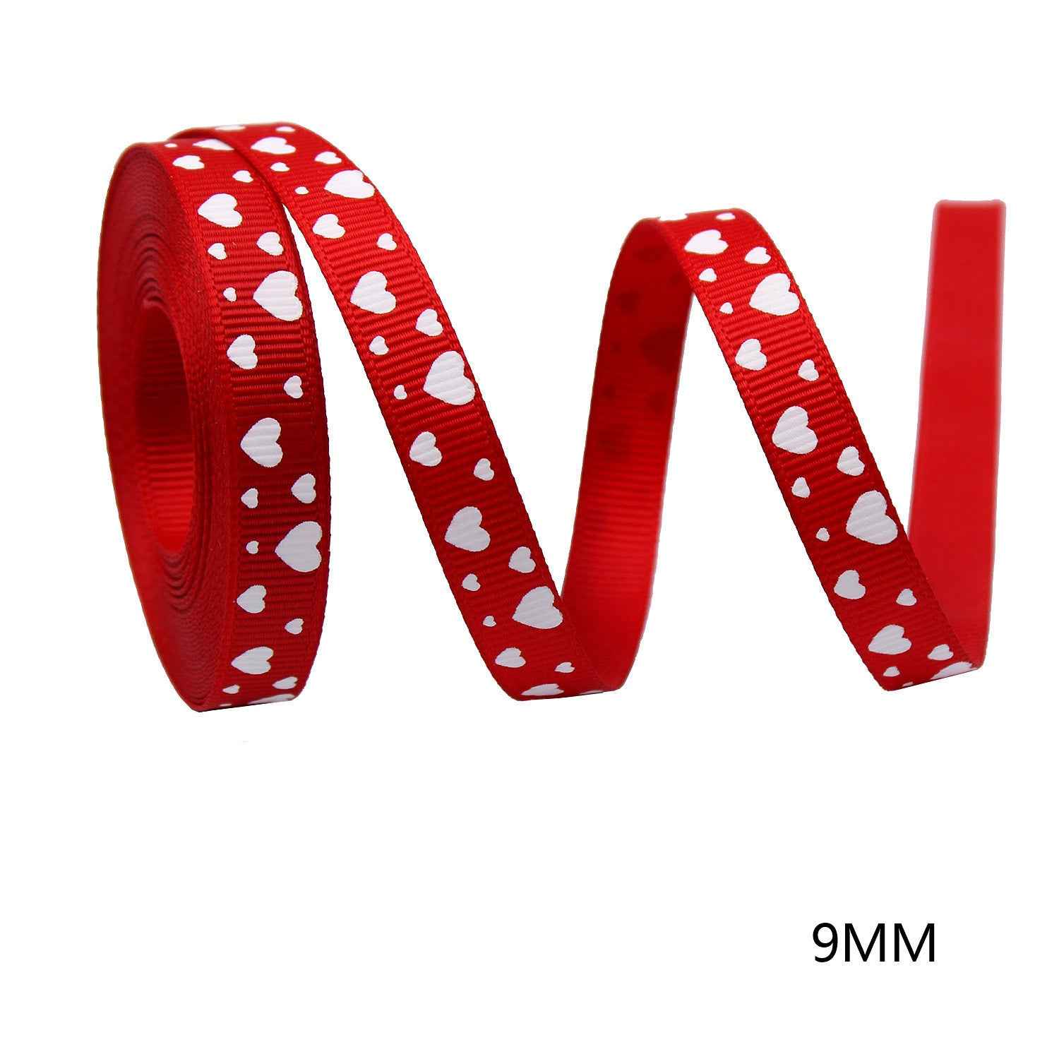9mm 7 Color Valentine's Day Gift Ribbon for Crafting and Packaging - Lots of Buttons