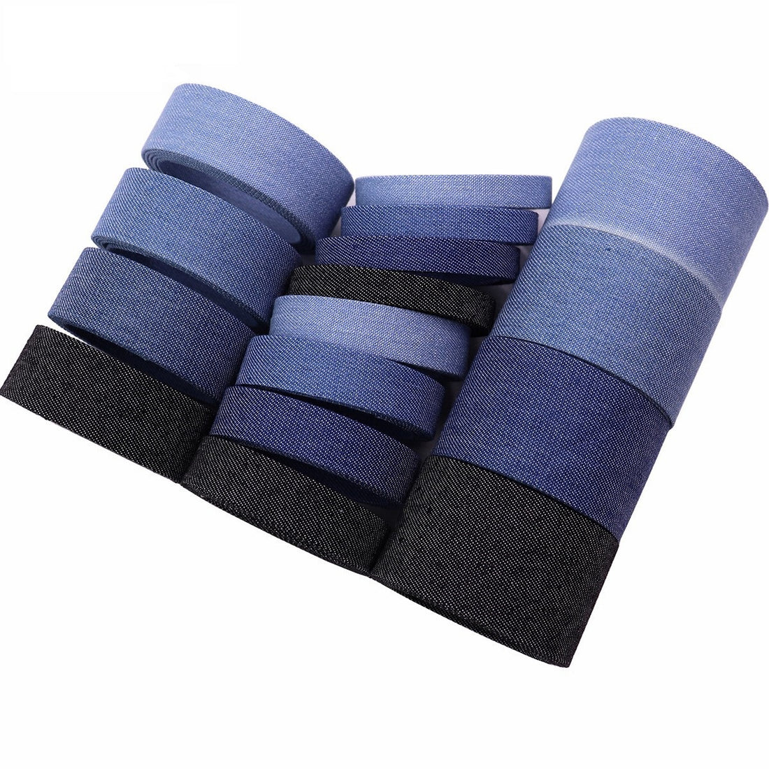 10mm/16mm/25mm/40mm Denim-kankaan reunakanttinauha 10 jaardia