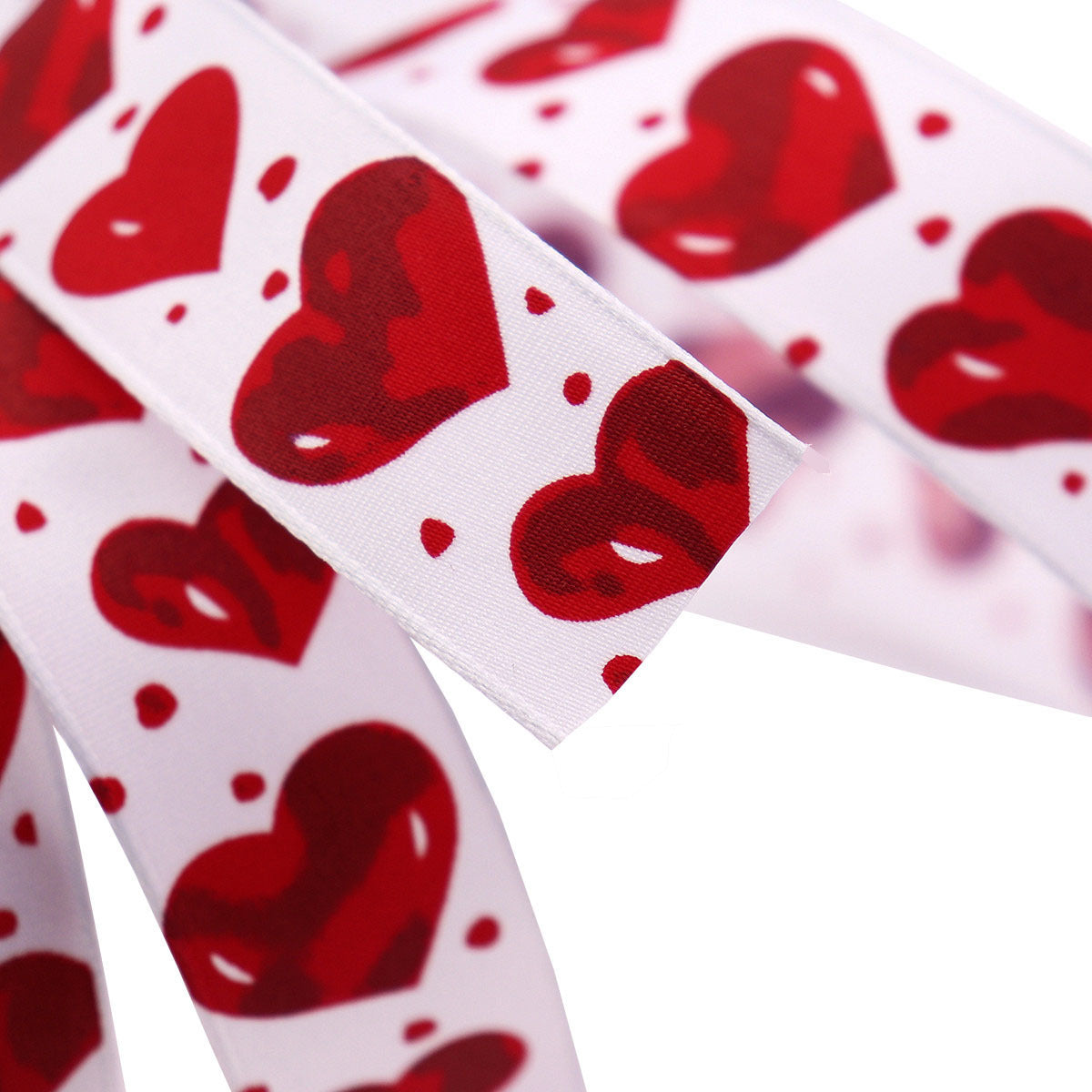 10mm/16mm/25mm XOXO Rote Lippen Herz Heißprägeband 8er Pack