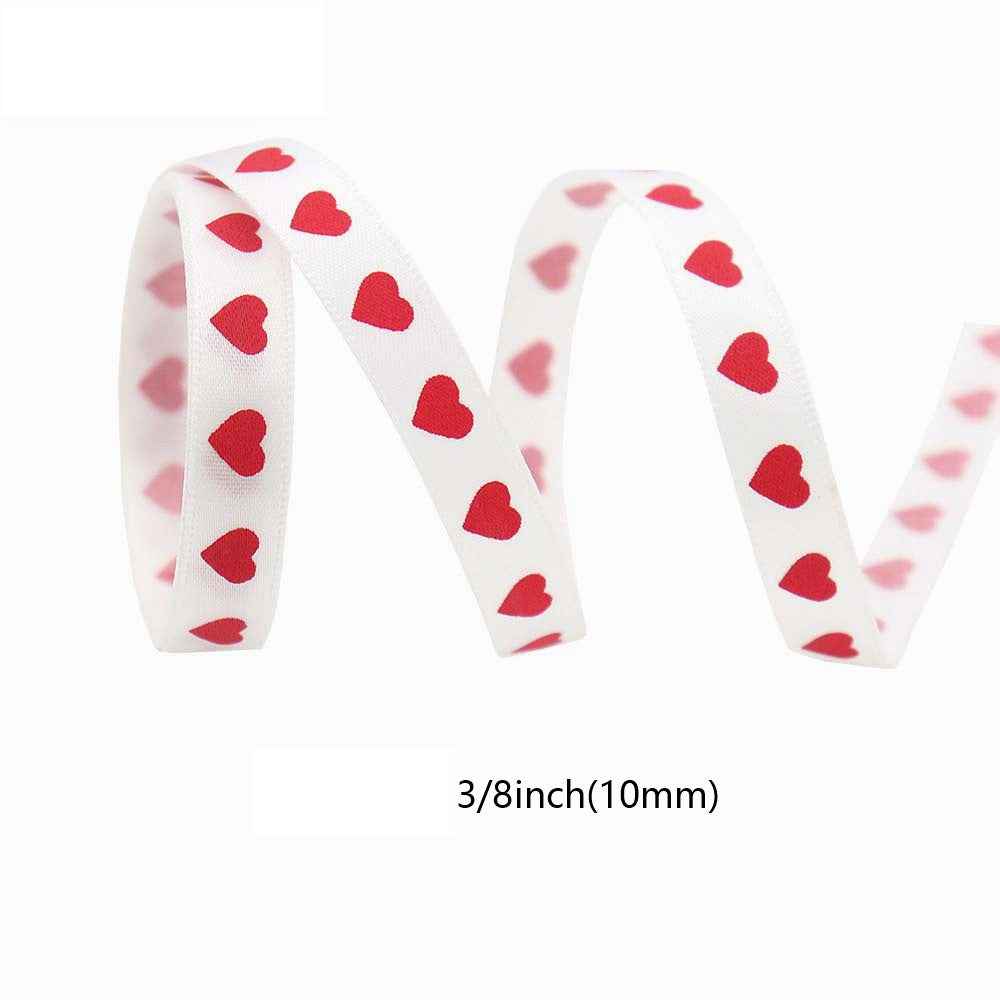 10mm Valentine's Day Love Ribbons for Gift Wrapping 8 Color Pack - Lots of Buttons