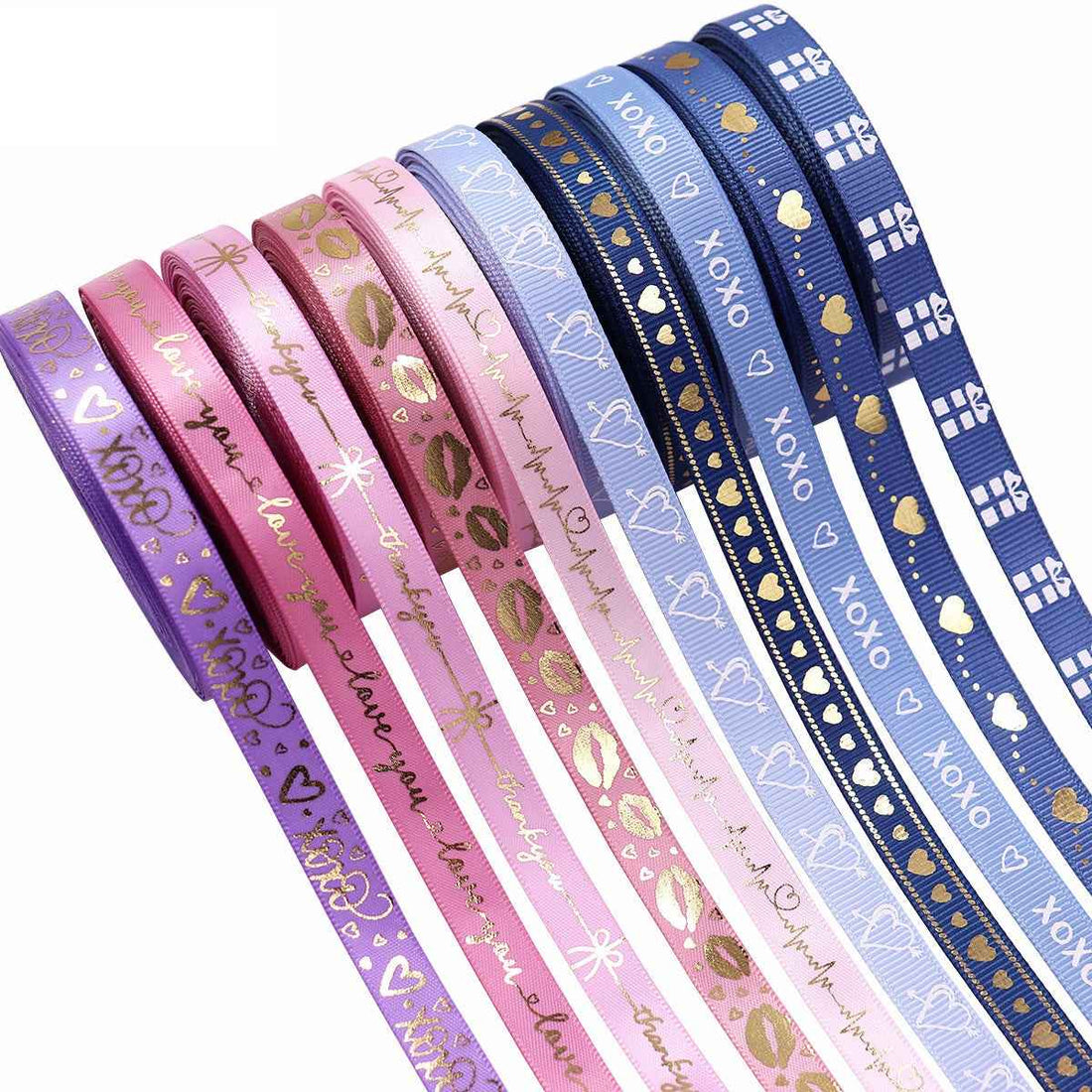 10mm Valentine's Day Gift Packaging Ribbon 10 Colors - Lots of Buttons