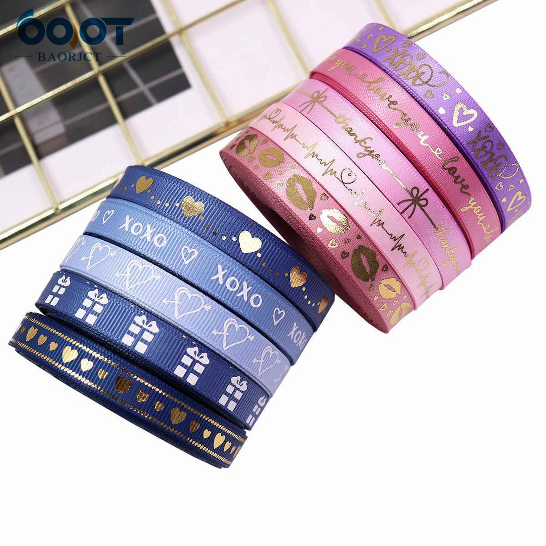 10mm Valentine's Day Gift Packaging Ribbon 10 Colors - Lots of Buttons