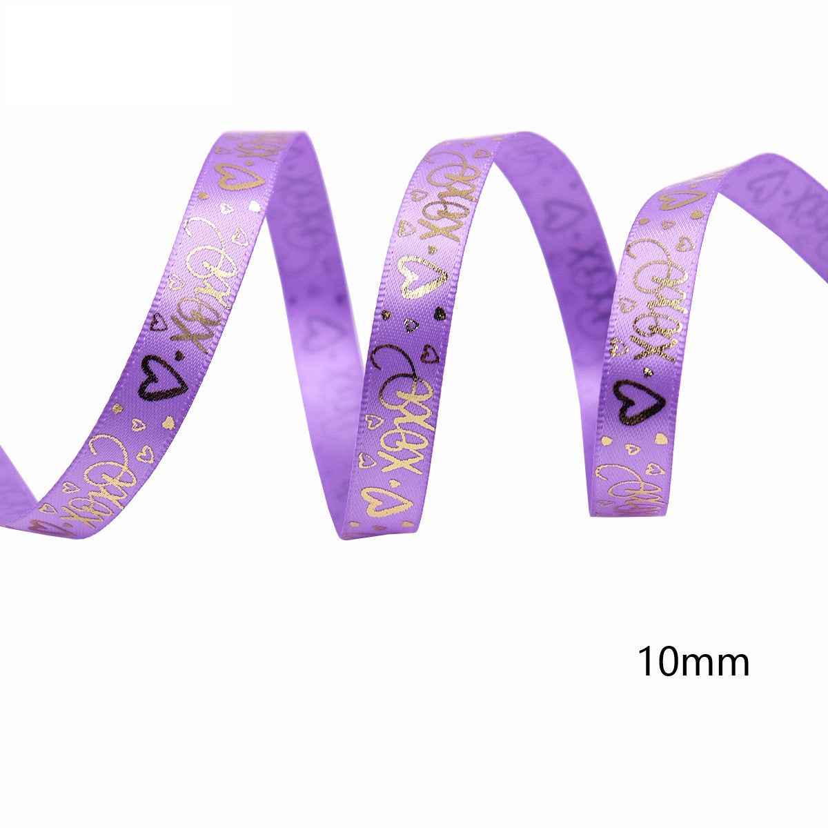 10mm Valentine's Day Gift Packaging Ribbon 10 Colors - Lots of Buttons