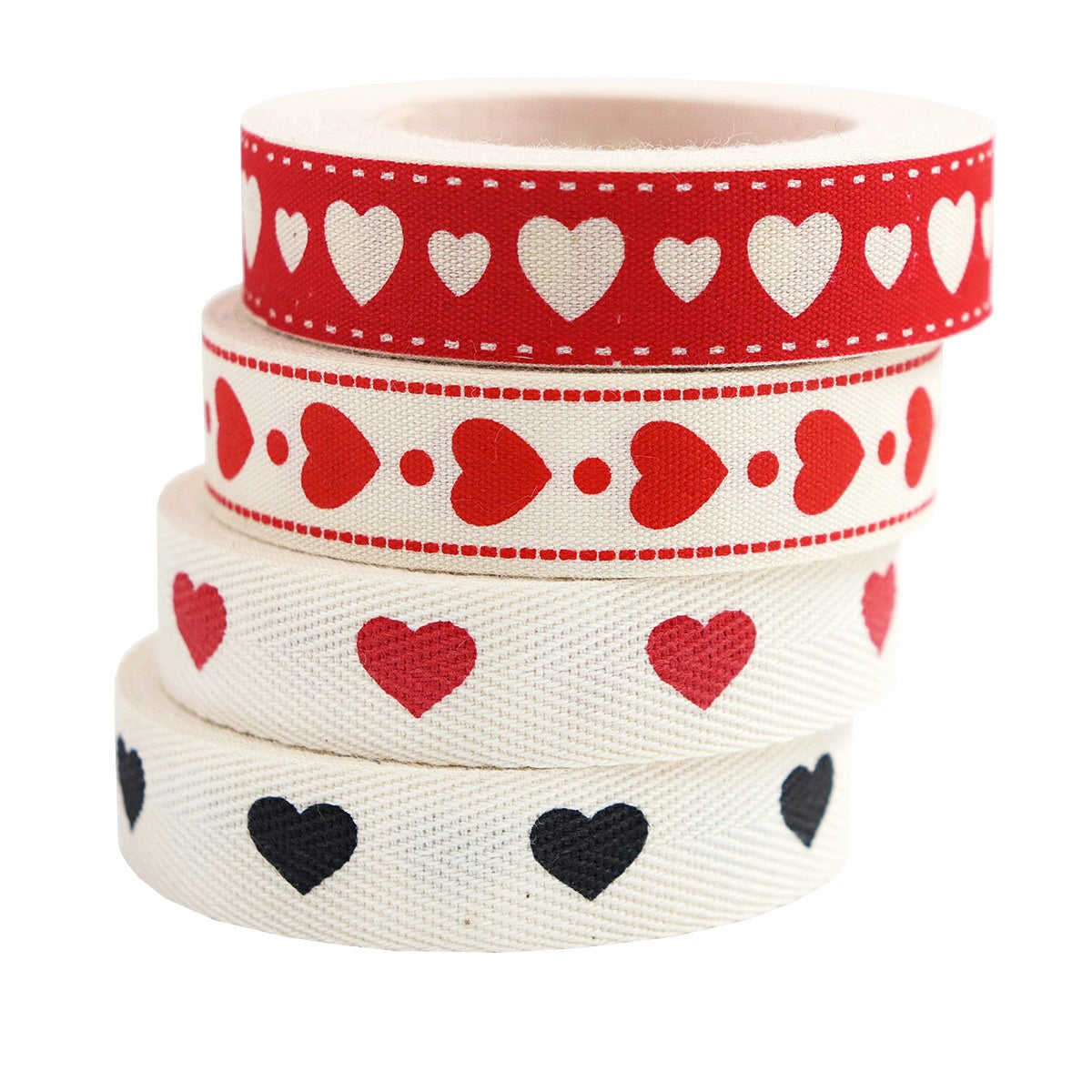 16 mm Puuvillanauha Valentine's Sydän Häiden Koristeisiin 40 Yardia