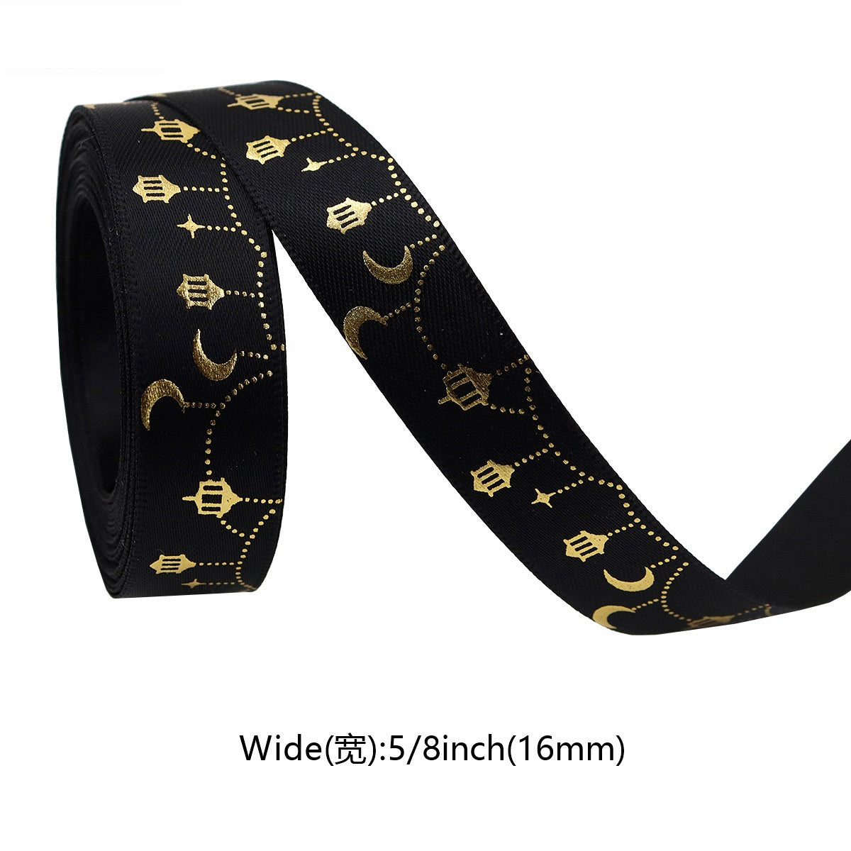 10mm Stern und Mond Goldband 35 Yards 7 Farben Pack