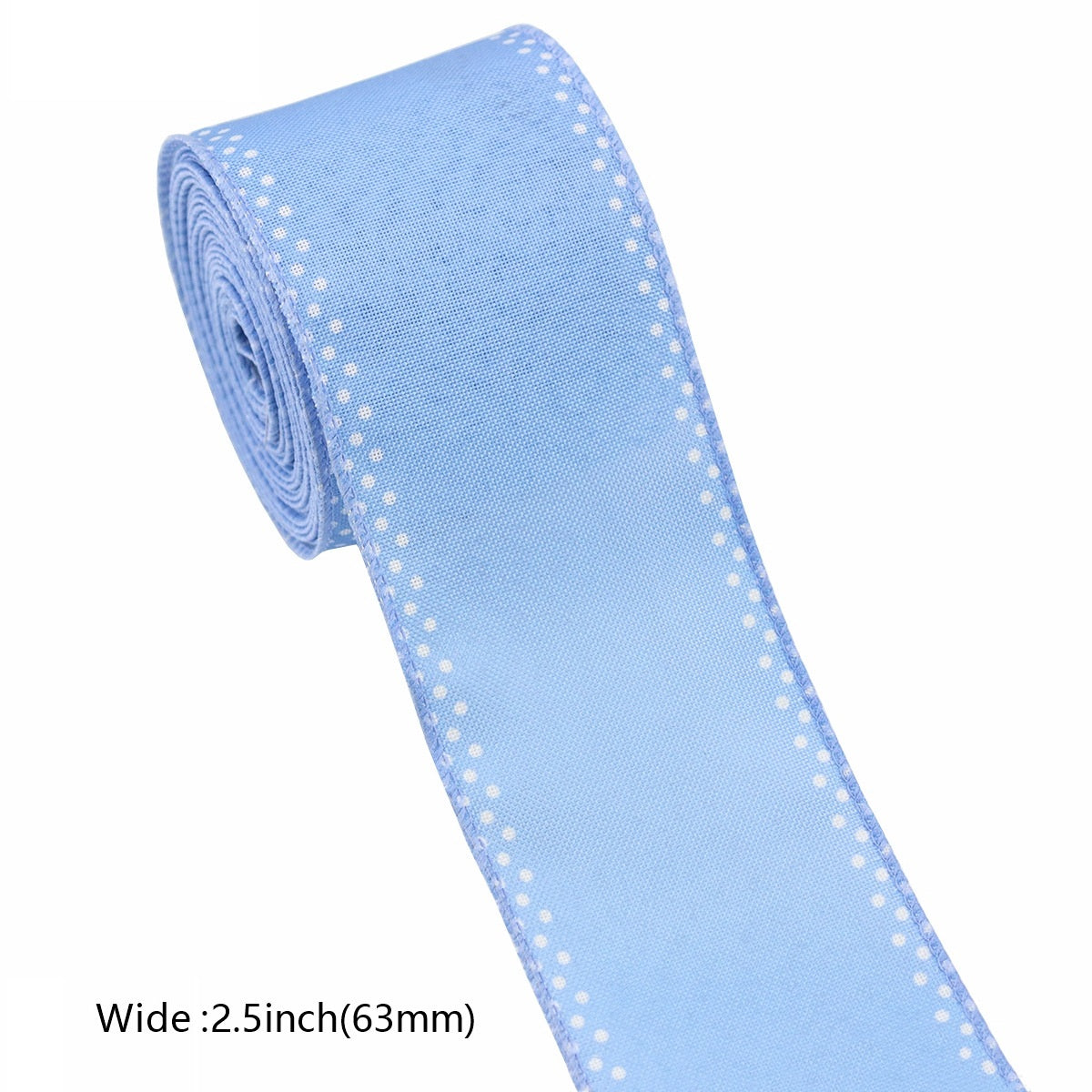 6 Tekercs 2,5"×5 Yard Drótozott Szélű Nyári Virágos Szalagok Koszorúhoz és Masnihoz