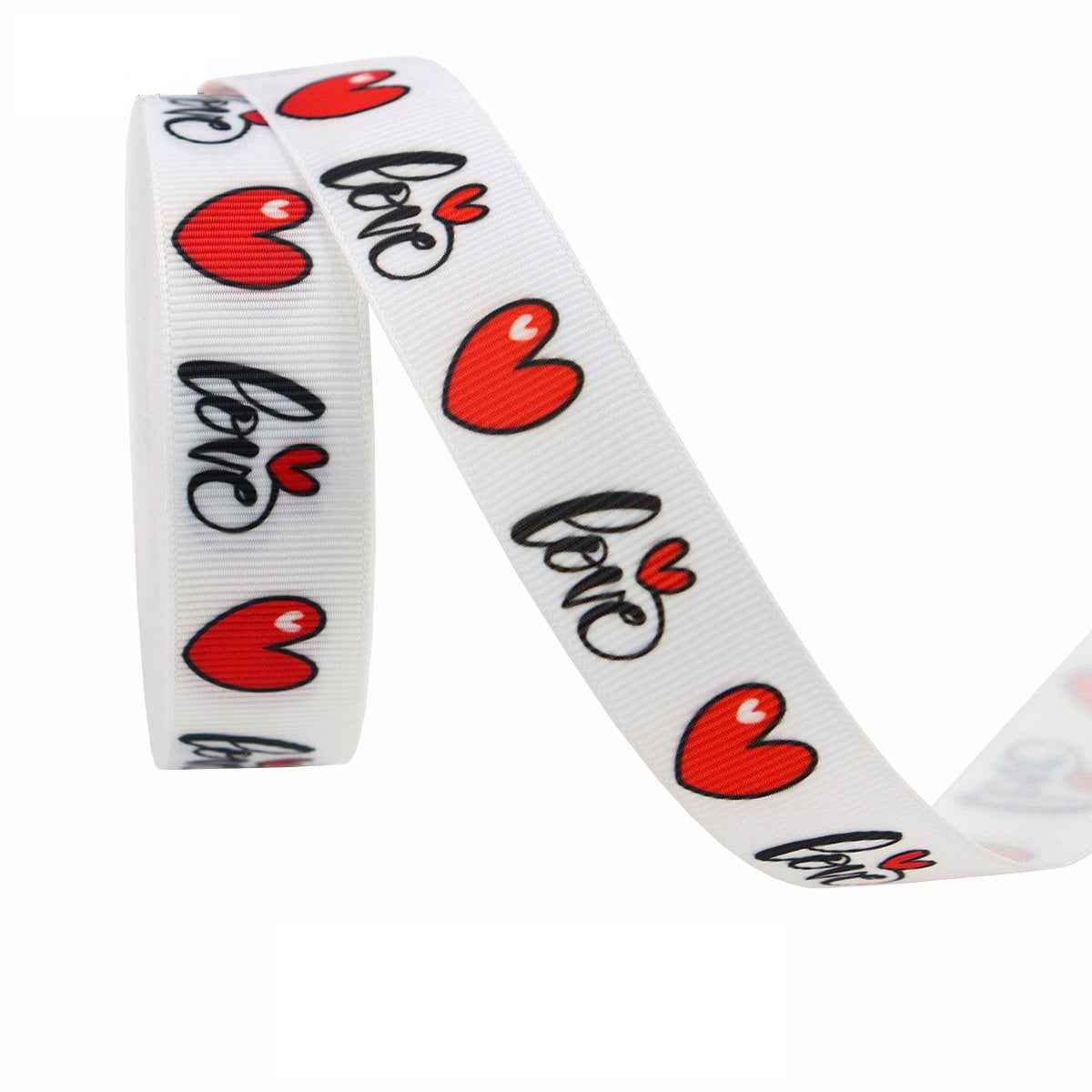 22mm Valentine's Day Themed Ribbon 12 Pack 60 Yards - Lots of Buttons