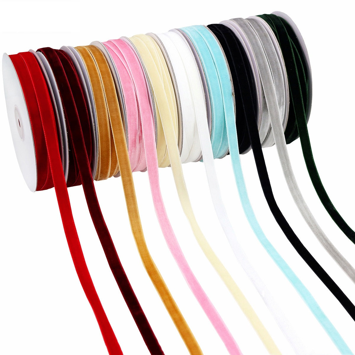 3/8" 10MM Leveä Yhdiside Velvet-nauha - 50 Yardia