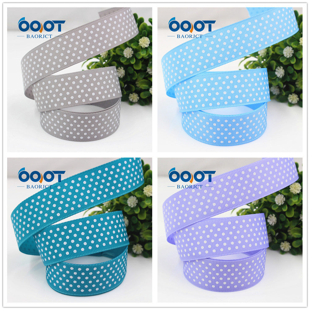 25mm Pistekuvioinen Grosgrain-nauha - 22 Väriä (10 Yardia rullassa)