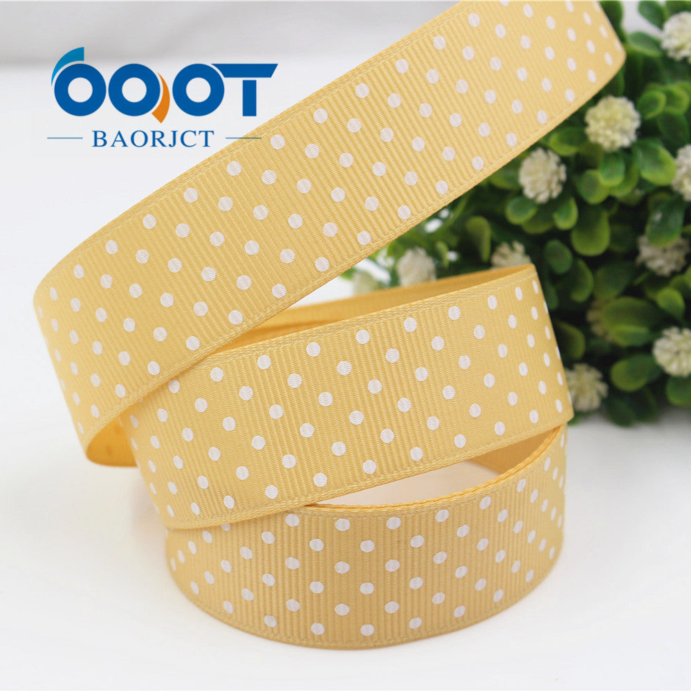 25mm Pistekuvioinen Grosgrain-nauha - 22 Väriä (10 Yardia rullassa)