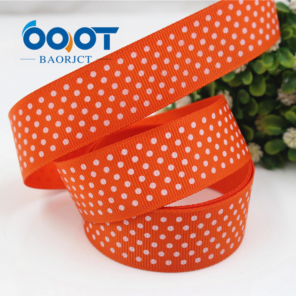 25mm Pistekuvioinen Grosgrain-nauha - 22 Väriä (10 Yardia rullassa)
